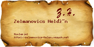 Zelmanovics Helén névjegykártya